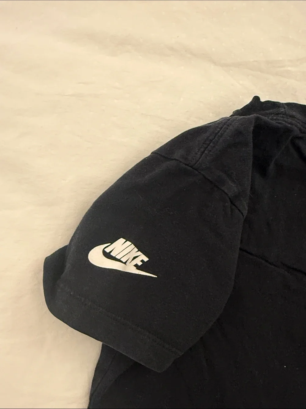 Nike Black Kids Script Logo Short Sleeve Tee
